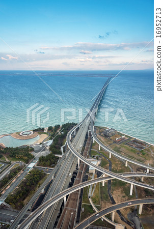 railroad bridge to Kansai international airport 16952713