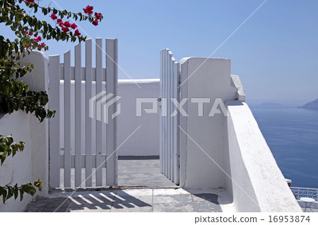 beautiful details of Santorini island, Greece 16953874