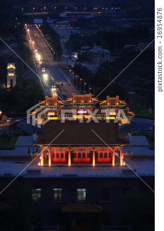 Tianjin Tianjin Board Mountain Landscape Scenic Spots Night View 16954876