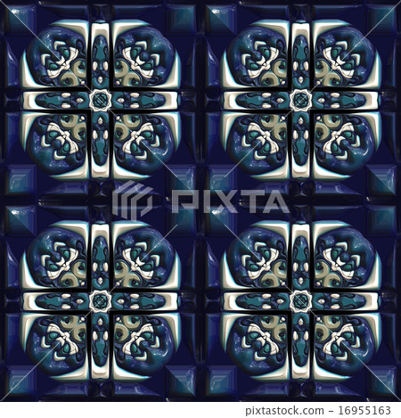 Glazed tiles seamless generated texture Glazed tiles seamless generated texture 16955163