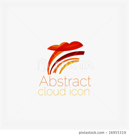 Clean elegant circle shaped abstract geometric logo. Universal for any idea 16955319