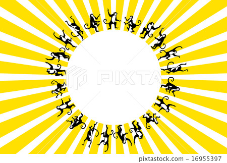 Dancing monkey and sun 16955397