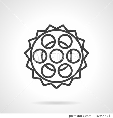 Chain sprocket line vector icon Chain sprocket line vector icon 16955671