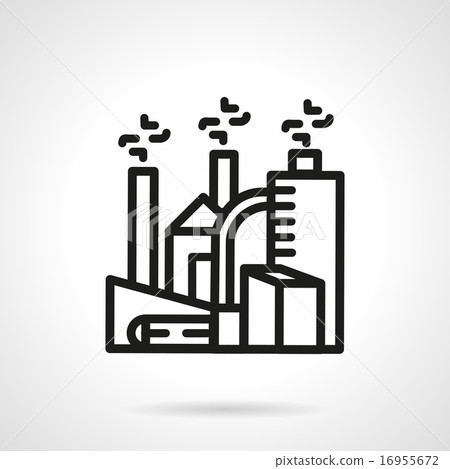 Chemical plant line vector icon Chemical plant line vector icon 16955672