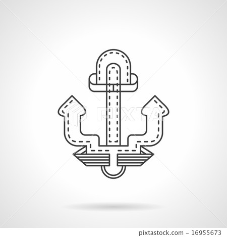 Anchor thin line vector icon Anchor thin line vector icon 16955673