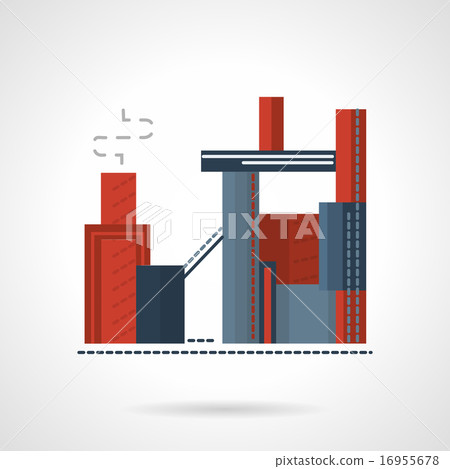 Concrete plant flat vector icon 16955678