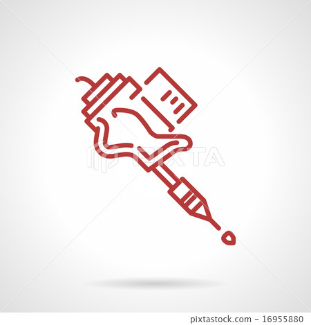 Tattoo machine line vector icon 16955880