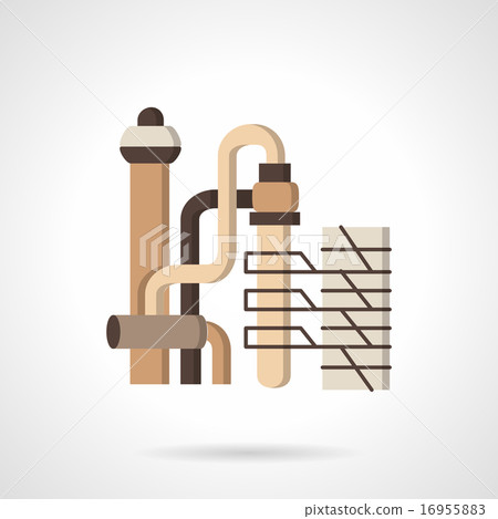 Vegetable oil factory flat vector icon Vegetable oil factory flat vector icon 16955883
