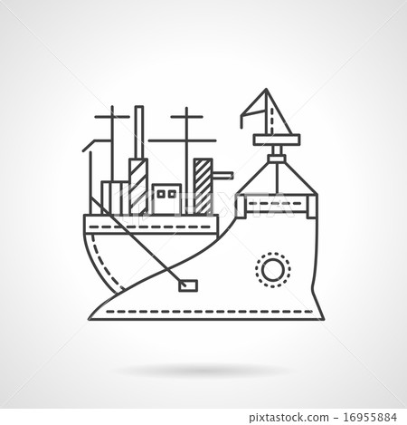 Transport vessel line vector icon Transport vessel line vector icon 16955884