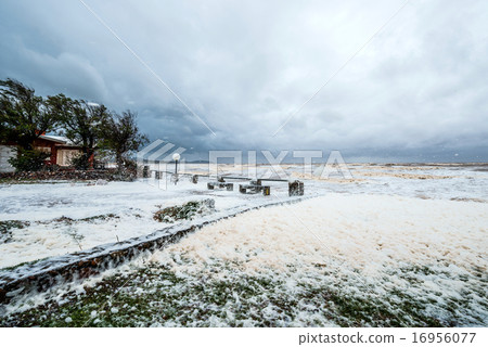 Annual spring storm and hurricane in Uruguay 16956077