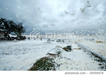 Annual spring storm and hurricane in Uruguay Annual spring storm and hurricane in Uruguay 16956078