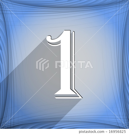 number one icon symbol Flat modern web design with 16956825
