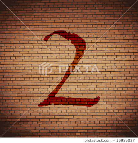 number two icon symbol Flat modern web design with number two icon symbol Flat modern web design with 16956837