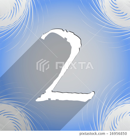 number two icon symbol Flat modern web design with number two icon symbol Flat modern web design with 16956850