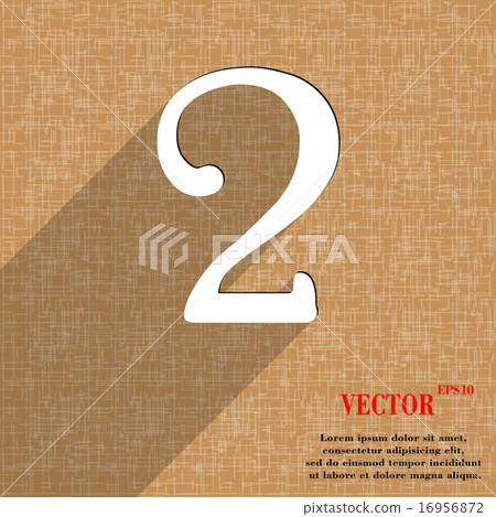 number two icon symbol Flat modern web design with number two icon symbol Flat modern web design with 16956872