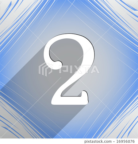number two icon symbol Flat modern web design with number two icon symbol Flat modern web design with 16956876