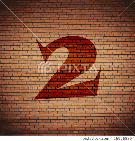 number two icon symbol Flat modern web design with number two icon symbol Flat modern web design with 16956889