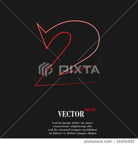 number two icon symbol Flat modern web design with number two icon symbol Flat modern web design with 16956892