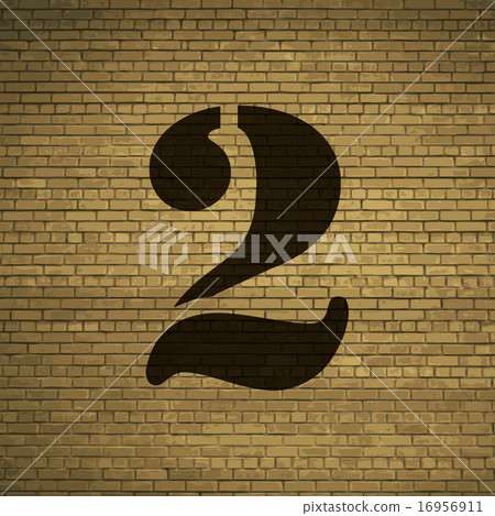 number two icon symbol Flat modern web design with number two icon symbol Flat modern web design with 16956911