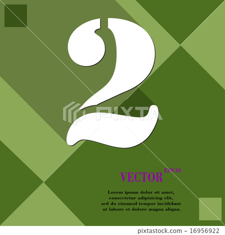 number two icon symbol Flat modern web design with number two icon symbol Flat modern web design with 16956922
