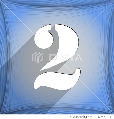 number two icon symbol Flat modern web design with 16956925