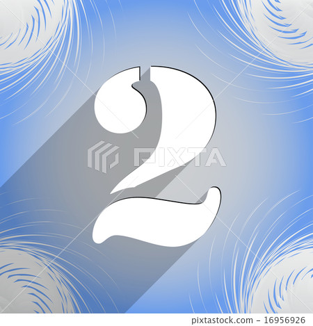 number two icon symbol Flat modern web design with number two icon symbol Flat modern web design with 16956926