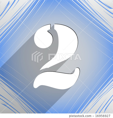 number two icon symbol Flat modern web design with number two icon symbol Flat modern web design with 16956927