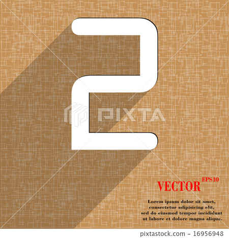 number two icon symbol Flat modern web design with number two icon symbol Flat modern web design with 16956948