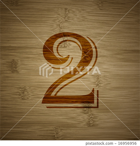 number two icon symbol Flat modern web design with number two icon symbol Flat modern web design with 16956956