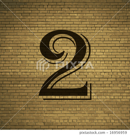 number two icon symbol Flat modern web design with number two icon symbol Flat modern web design with 16956959