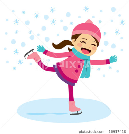 Girl Ice Skating Girl Ice Skating 16957418