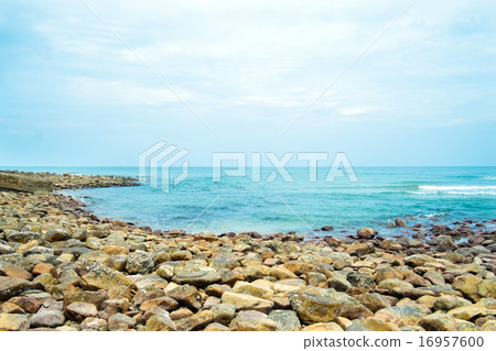 View of a rocky coast in koh chang thailand View of a rocky coast in koh chang thailand 16957600