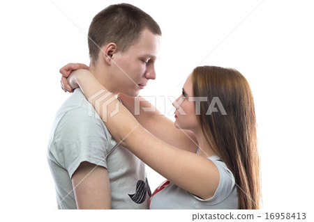 Photo of happy hugging teenagers 16958413