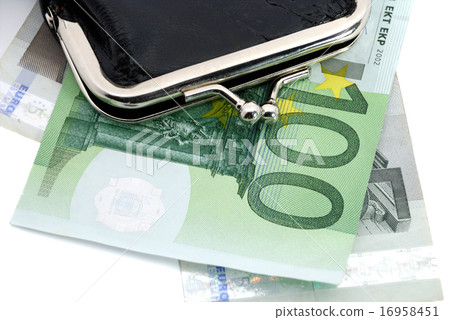 euro and a leather purse euro and a leather purse 16958451