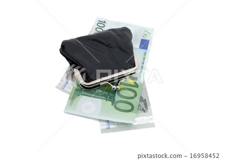 euro and a leather purse euro and a leather purse 16958452