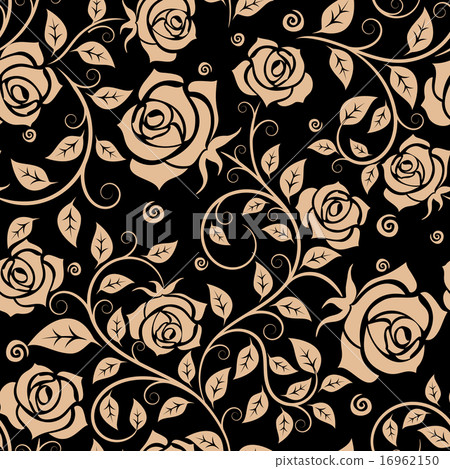 Retro roses floral seamless pattern 16962150