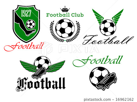 Soccer and football heraldic icons 16962162