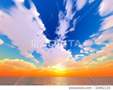 Wind and clouds with the sea 16962228