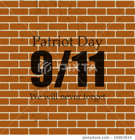 Patriot Day the 11/9 Label, We Will Never Forget Vector Illustr Patriot Day the 11/9 Label, We Will Never Forget Vector Illustr 16963654