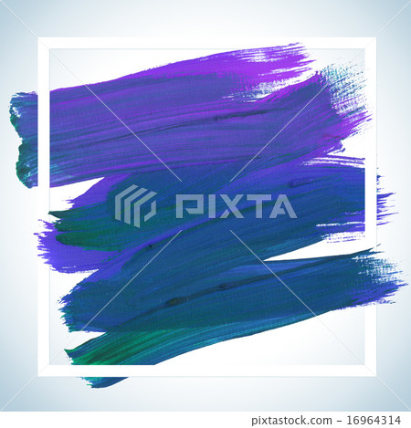 Square acrylic stroke poster space for your text l 16964314