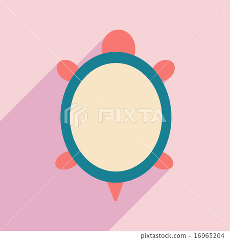 Flat with shadow icon and mobile application turtle 16965204