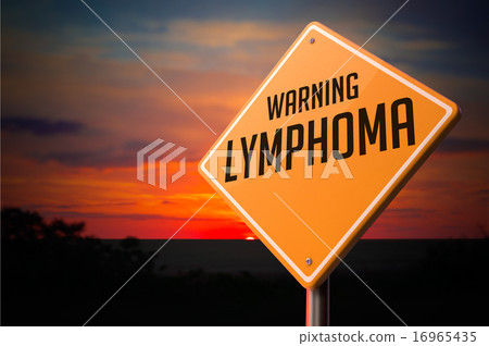 Lymphoma on Warning Road Sign. Lymphoma on Warning Road Sign. 16965435