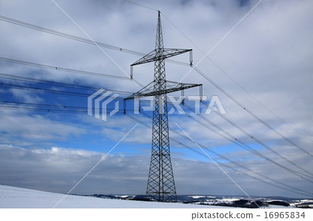 winter landscape and mast electrical wiring 16965834