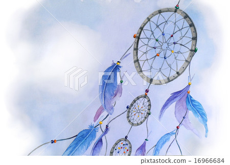 Watercolor dream catcher illustration 16966684