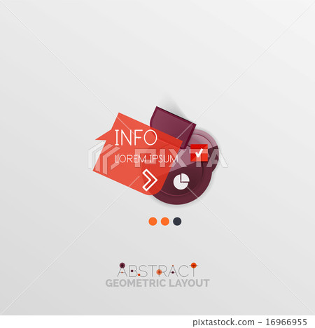 Glossy paper style geometric abstract infographic design Glossy paper style geometric abstract infographic design 16966955