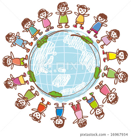 Pen Earth Child Stock Illustration