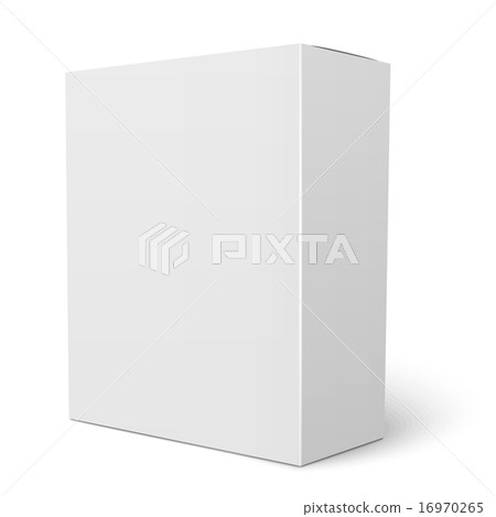 White vertical cardboard box template. 16970265
