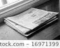 Black and white English newspaper 16971399