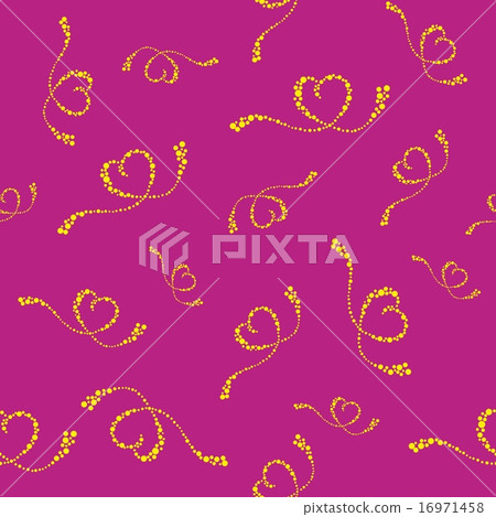 Vector seamless pattern with dot hearts 16971458