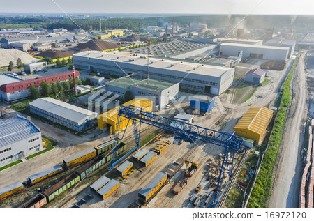 Aerial view on JSC Tyumenstalmost plant. Russia Aerial view on JSC Tyumenstalmost plant. Russia 16972120